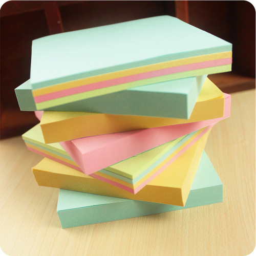 Square sticky note 76*76mm message sticker strong adhesive force note N times self-adhesive note paper 100 sheets