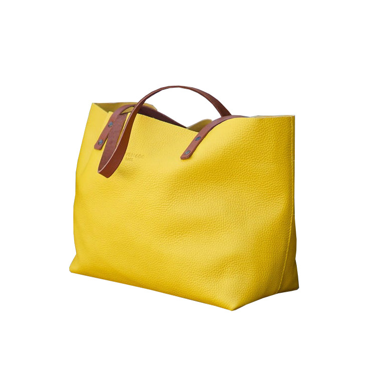 高档皮革帆布手提袋可定环保女士逛街购物袋帆布PU防水袋礼品袋