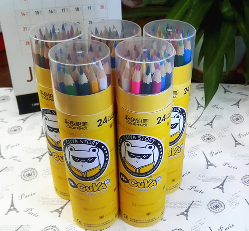 True Color Kuya 24 Color Tube Color Pencils CK-036-24 Hexagonal Color Pencils
