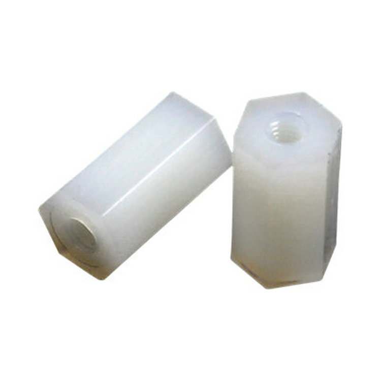 厂家批发 塑胶绝缘 公制内螺纹六角隔离柱 HTPM308 自然色