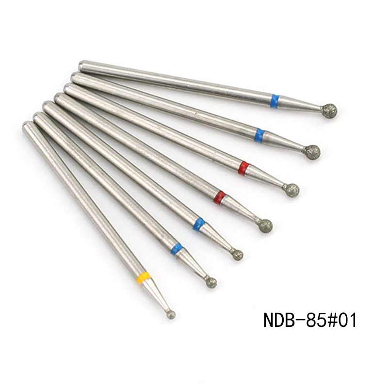 Herramientas de uñas de dedo 7 piezas traje de plata cabeza de molienda de acero de tungsteno diamante removedor de uñas máquina de molienda cabeza de molienda