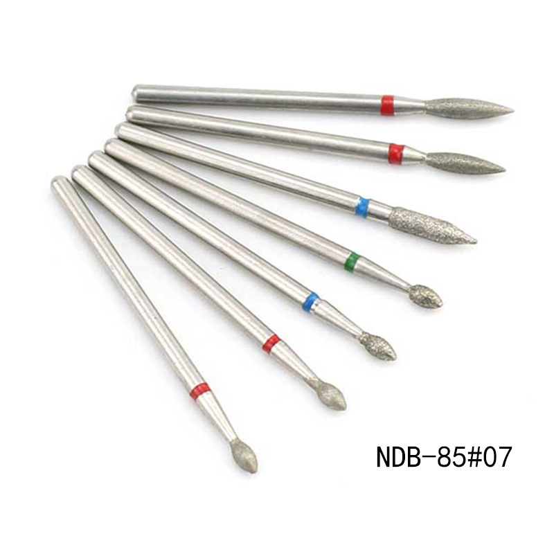 Herramientas de uñas de dedo 7 piezas traje de plata cabeza de molienda de acero de tungsteno diamante removedor de uñas máquina de molienda cabeza de molienda