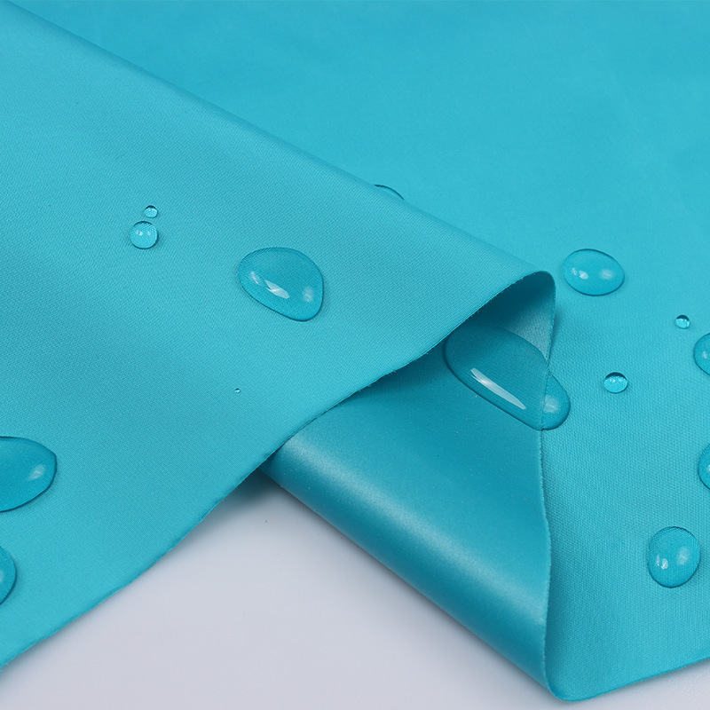 290T涤塔夫pu3000水压户外儿童雨衣面料雨披布料现货可定染颜色