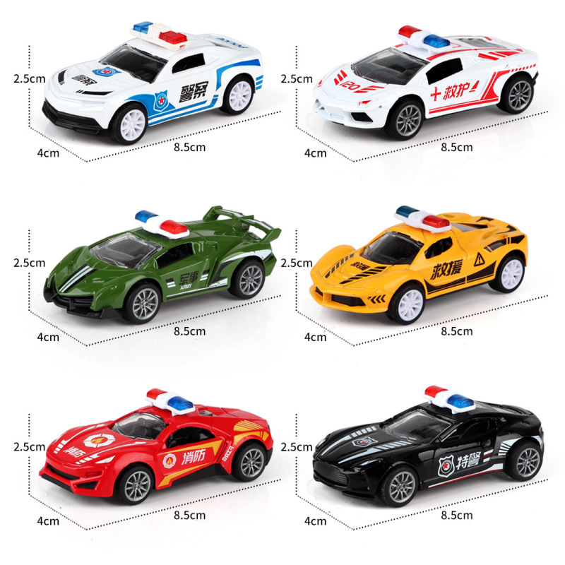 Simulation alloy police car model children's metal Ambulance Special Police children's toy car model car