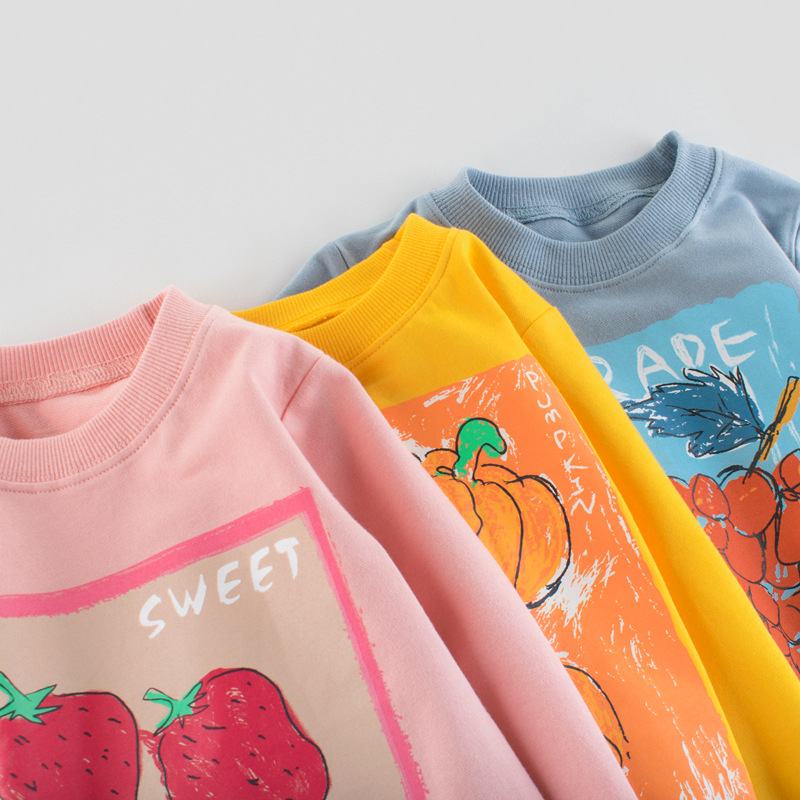 Ropa infantil estilo coreano, otoño 2024, nueva sudadera de felpa para niños al por mayor, ropa de bebé de manga larga para niñas, una pieza, dropshipping