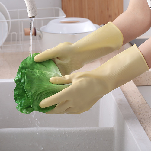 Thickened tendon rubber gloves, durable latex, wear-resistant, laundry, dishwashing, plastic housework, cleaning rubber gloves