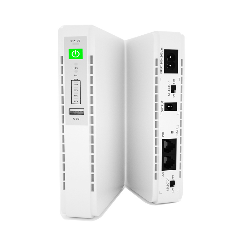 5V9V12V15V24V Mini ups Enrutador de alimentación ininterrumpida Monitor de gato óptico 8800-10000mAh