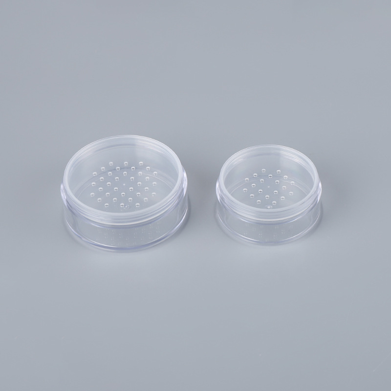 Descuentos de fábrica nueva cubierta en blanco y negro 15g 30g50g caja de polvo suelto spot caja de polvo de maquillaje caja de polvo suelto material de embalaje plástico