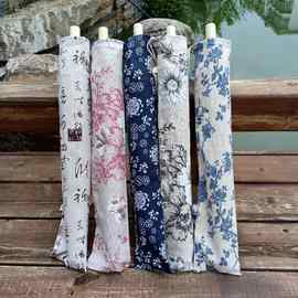 油纸伞袋青花瓷伞套演出道具袋工艺绸布伞斜跨袋直柄雨伞收纳布袋