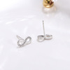 Jewelry, fashionable earrings, silver 925 sample, micro incrustation