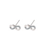 Jewelry, fashionable earrings, silver 925 sample, micro incrustation