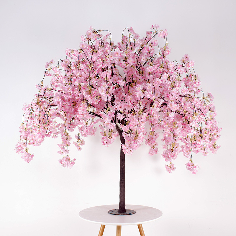 Cerezo de simulación colgante decoración de mesa restaurante decoración de boda árbol interior flor falsa árbol simulación cerezo