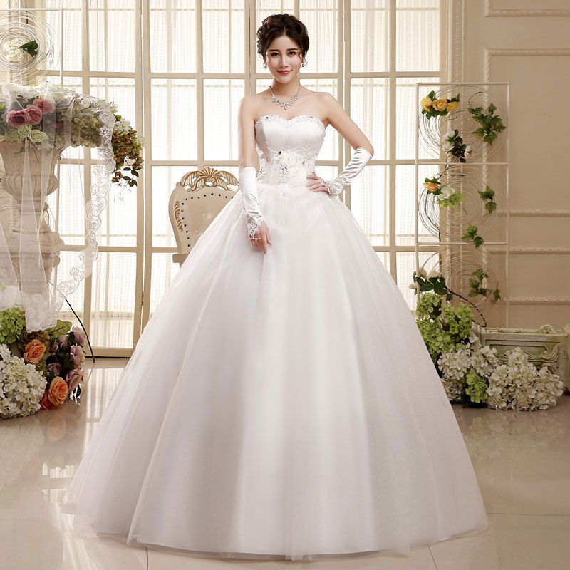 Wedding Dress 2025 New Tube Top Mesh Princess Dress White Simple Small Tail Travel Photography Gauze Performance Clothing Wedding Dress 2025 New Tube Top Mesh Princess Dress White Simple Small Tail Travel Photography Gauze Performance Clothing