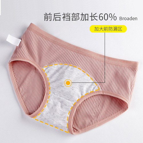 Sanitary Pads for Women - High-Waist Cotton Menstrual Protection Underwear with Secure Fit, Breathable Triangle Design, Comfortable and Leak-Proof for Larger Sizes