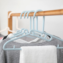 厂家直销日式塑料护领衣架防滑无痕晾晒衣挂家用衣架子衣撑四只装