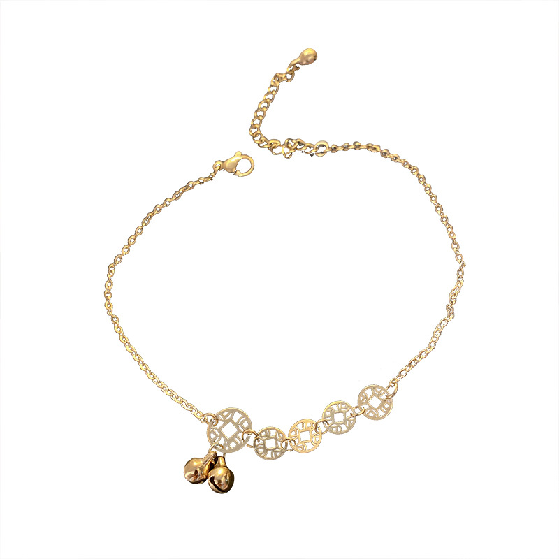 2020 Nueva campana de moda estilo antiguo sexy pie cadena Red rojo simple nicho diseño