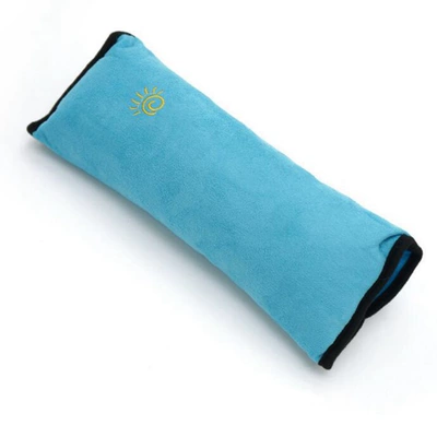 Children's Car Safety Belt Sleeve Lengthened Car Safety Belt Shoulder Pillow Sleeping Car Safety Belt Shoulder Pad Cartoon (Seat belt shoulder pad) - blue