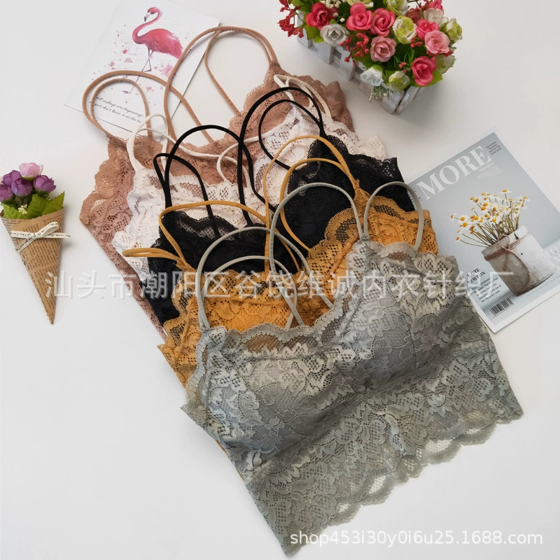 Lace protective underware, top with cups, underwear, push up bra, wireless bra, beautiful back