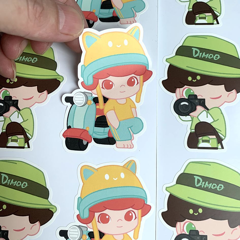 공장 직접 공급 투명 라벨 PVC 자체 접착 스티커 컬러 자체 접착 라벨 핸드북 스티커 맞춤형 로고