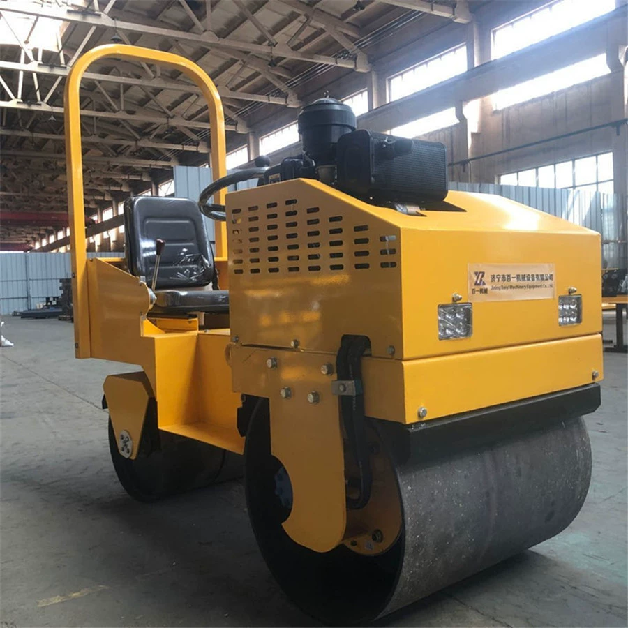 Вибрационный дорожный каток автомобильного типа небольшой двухколесный асфальтовый дорожный уплотнитель двойной стали