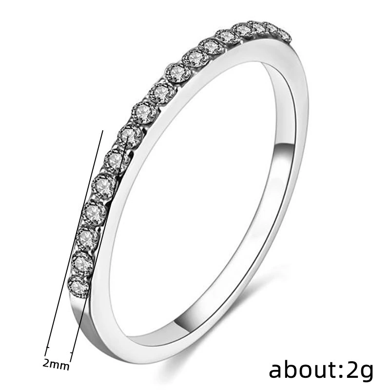 Ring (CAOSHI) Minimalistic Zirconium Micro-Inlaid Universal Ring, Copper, Sizes 5–10