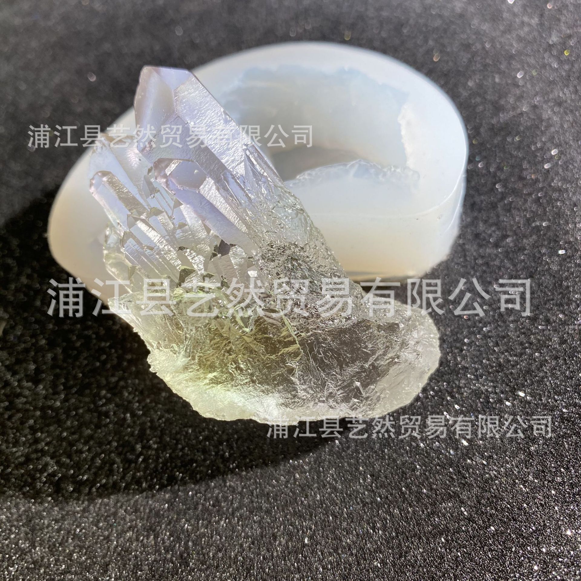 Artificial cristal natural racimo original piedra decoración cristal epoxi cristal racimo iceberg cristal epoxi molde de silicona