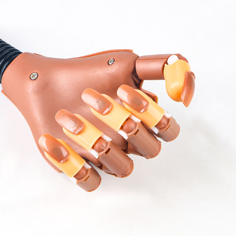 Cruz-frontera uñas conjunta mano artificial flexible mano artificial coincidencia práctica clavo pieza 100 piezas manipulador embolsado pieza de clavo