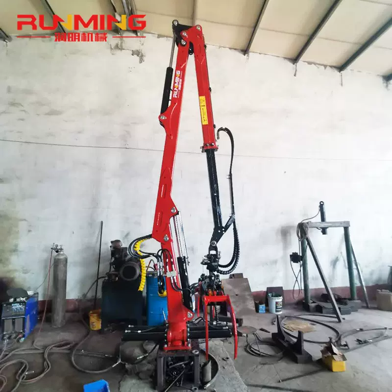 装载机械农用抓木机360度液压旋转抓草机加长臂抓木抓甘蔗机器