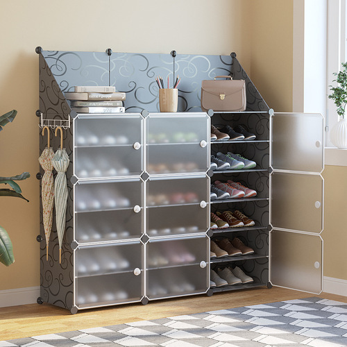 Shoe cabinet home entrance porch cabinet balcony locker plastic assembly economical large capacity simple modern shoe rack