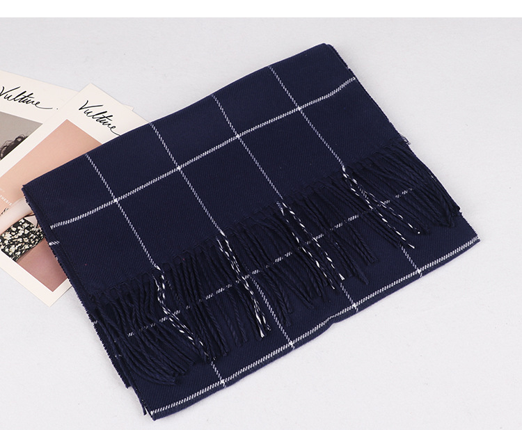 Otoño e Invierno nueva bufanda de los hombres joven estudiante bufanda cálido estilo coreano británico Plaid todo partido moda bufanda de los hombres