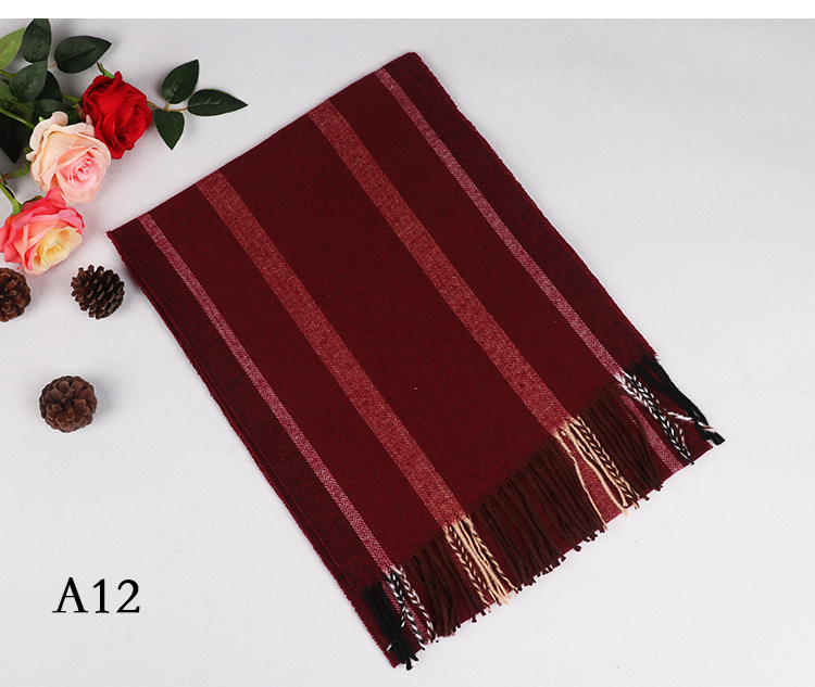 Otoño e Invierno nueva bufanda de los hombres joven estudiante bufanda cálido estilo coreano británico Plaid todo partido moda bufanda de los hombres