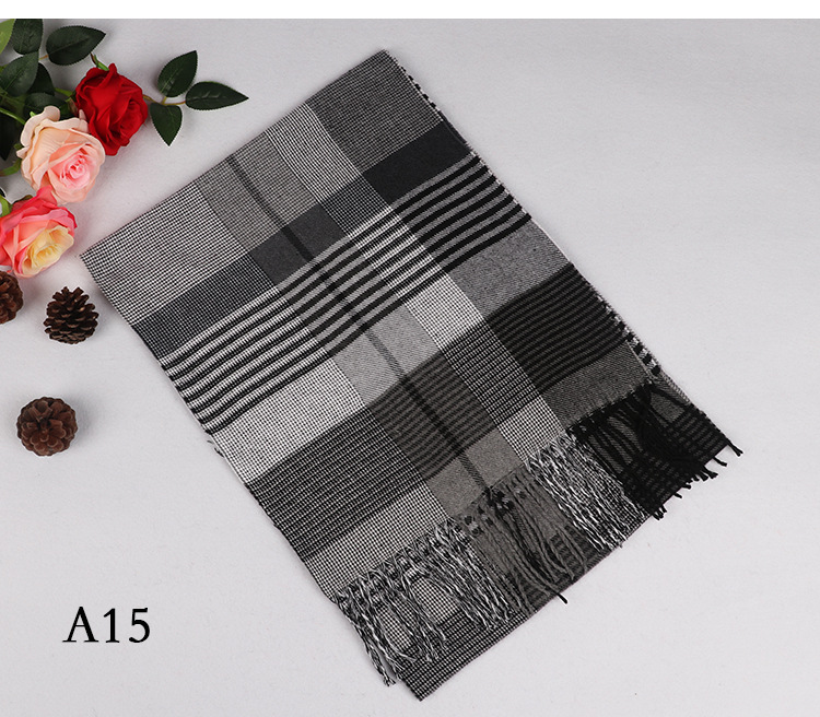 Otoño e Invierno nueva bufanda de los hombres joven estudiante bufanda cálido estilo coreano británico Plaid todo partido moda bufanda de los hombres