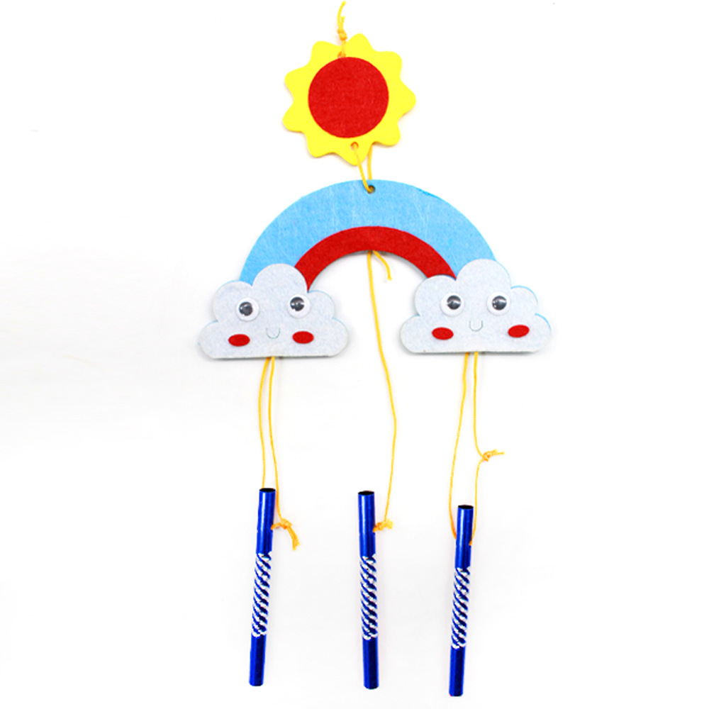 Carillones de viento no tejidos carillones de viento de dibujos animados creativos para Niños Accesorios de material hecho a mano DIY colgante ocho