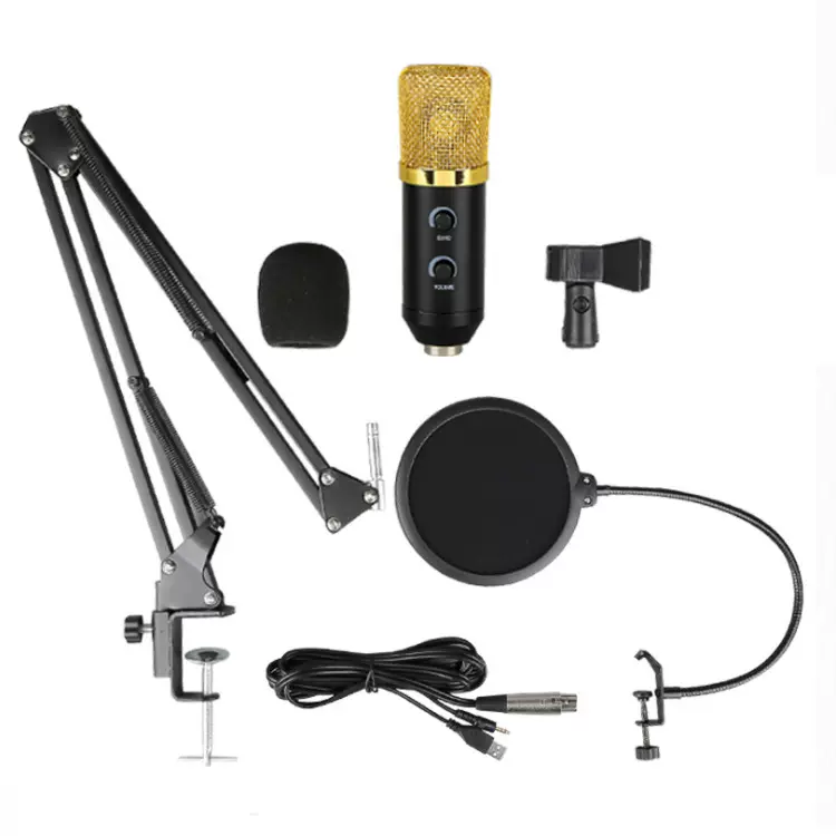 电容麦克风USB带混响麦克风FL100电脑录音K歌麦CONDENSER MIC话筒