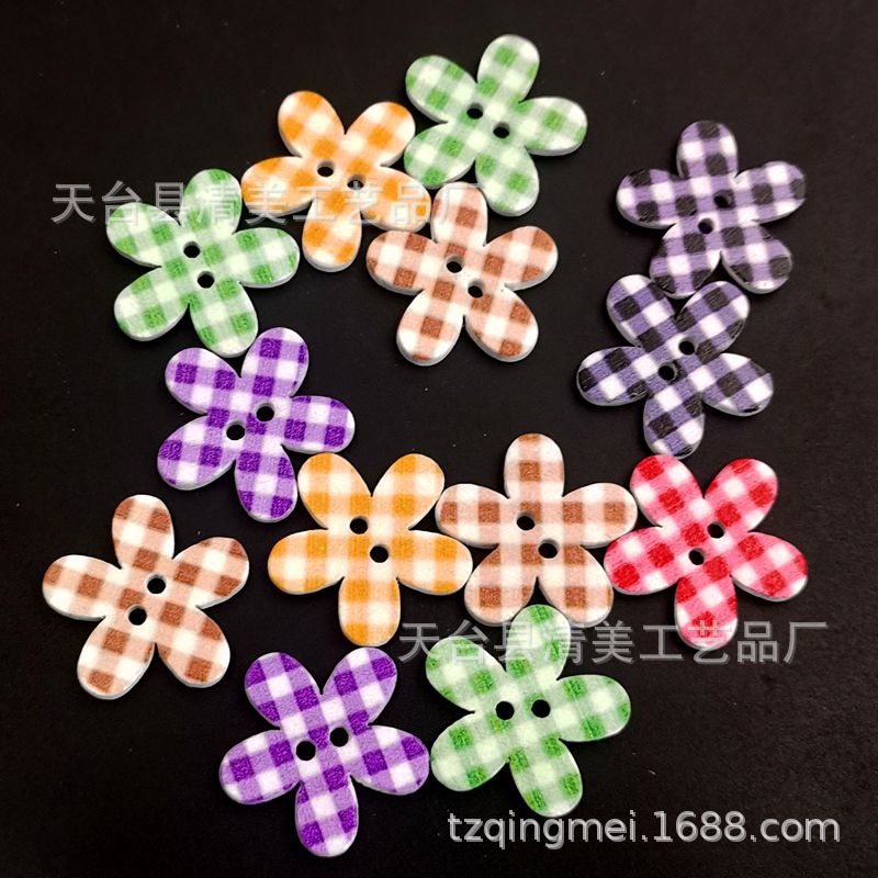 25mm DIY fondo blanco pintado Plaid Plum Dot Plum estilo mezclado Plum Blossom 50 unidades un paquete