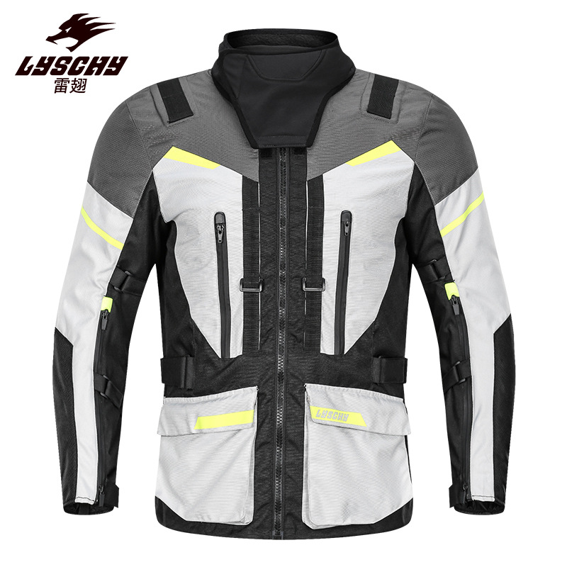 LYSCHY Thunder-wing Motorcycle Riding Suit suit Men's Four Seasons Drop-resistant Waterproof Warm-keeping Rally-wearing Suit Plus Size