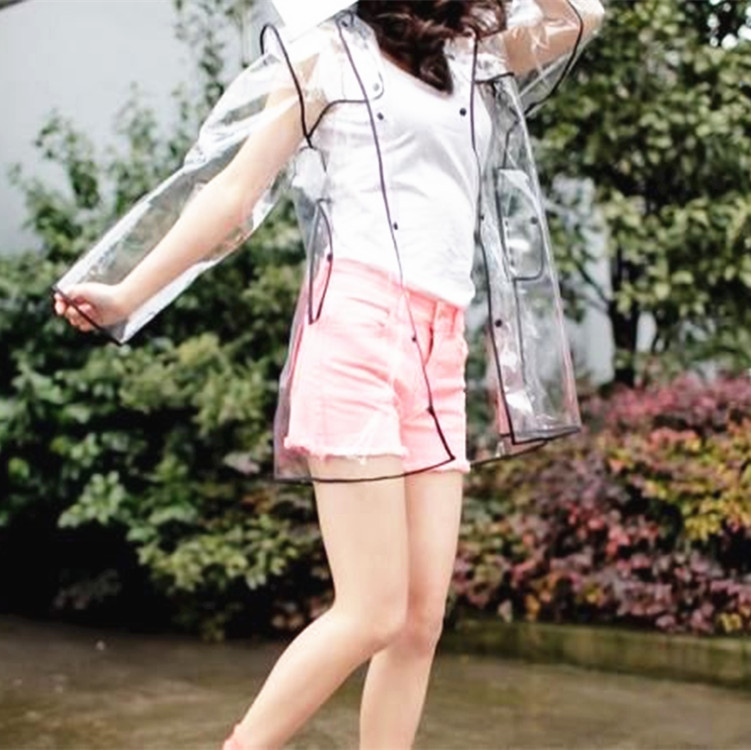Cross-Border Transparent Raincoat Eva Fashionable Foreign Trade Hiking Travel Creative Rain Poncho Thickened Short Eco-Friendly Transparent Raincoat Cross-Border Transparent Raincoat Eva Fashionable Foreign Trade Hiking Travel Creative Rain Poncho Thickened Short Eco-Friendly Transparent Raincoat