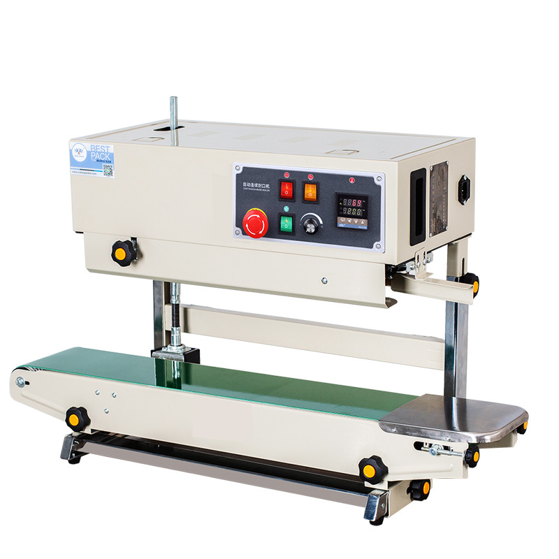 Xinkong marca FR-880LW vertical automático líquido continuo máquina de sellado vertical máquina de sellado de calor bolsa de vacío máquina de sellado