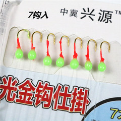 White Barbed Hook, Iron Cage with White & Gold Light, Golden Sleeve Seven-Star Night-Glow Hooks, String Hook Manufacturer Wholesale—White & Gold Light Hooks