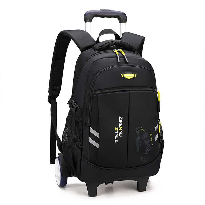 Carretilla de pescado natural estudiante mochila subir escaleras estudiante de escuela secundaria de gran capacidad casual estudiante de secundaria mochila tendencia de la moda de los hombres