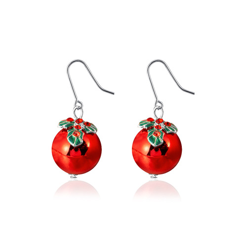Christmas accessories, creative Christmas tree earrings, simple snowman bell earrings for women, cross-border festive accessories