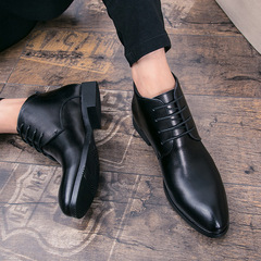 New Autumn/Winter 2020 Korean Style Trendy Men's High-Top Leather Shoes Formal Single Shoes Business Travel Leather Shoes For Men Dropshipping