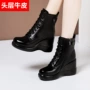 高跟头层秋冬短筒女靴