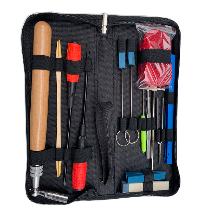 Ventas de fábrica herramientas de afinación de piano de 16 piezas accesorios de instrumentos musicales traje de llave de afinación