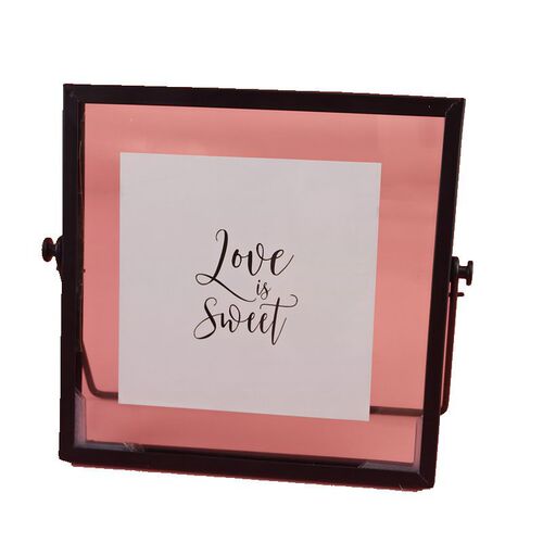 Creative Iron Geometric Glass Metal Three-dimensional Photo Frame Home Personalized Creative Ornaments Decoration Craft Ornaments