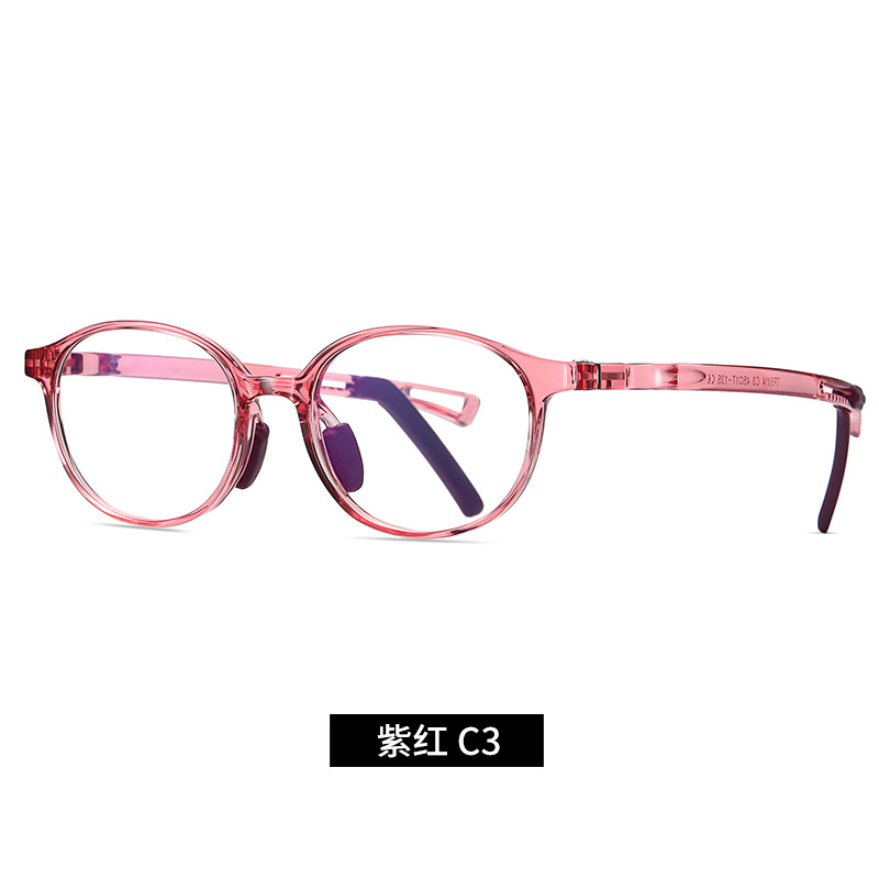Gafas de luz anti-azul para niños de nueva moda TR5114 niños y niñas gafas lisas cómodas y ligeras con cubierta antideslizante para el pie