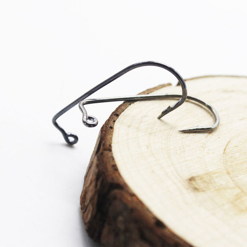 Spinning sea fishing straight hook 9147 bend flat drop fishing gear lead head hook naked hook Texas crankbait hook