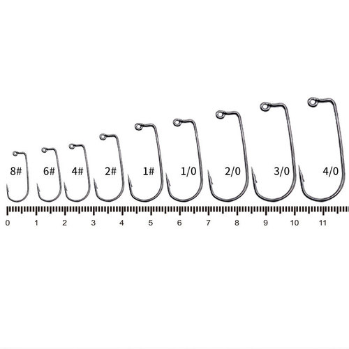 Spinning sea fishing straight hook 9147 bend flat drop fishing gear lead head hook naked hook Texas crankbait hook
