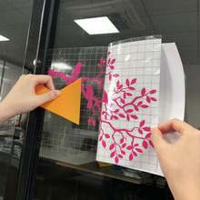 德图 透明PET灰格子转移膜 广告刻字贴 转移纸 定位贴 中粘转移膜