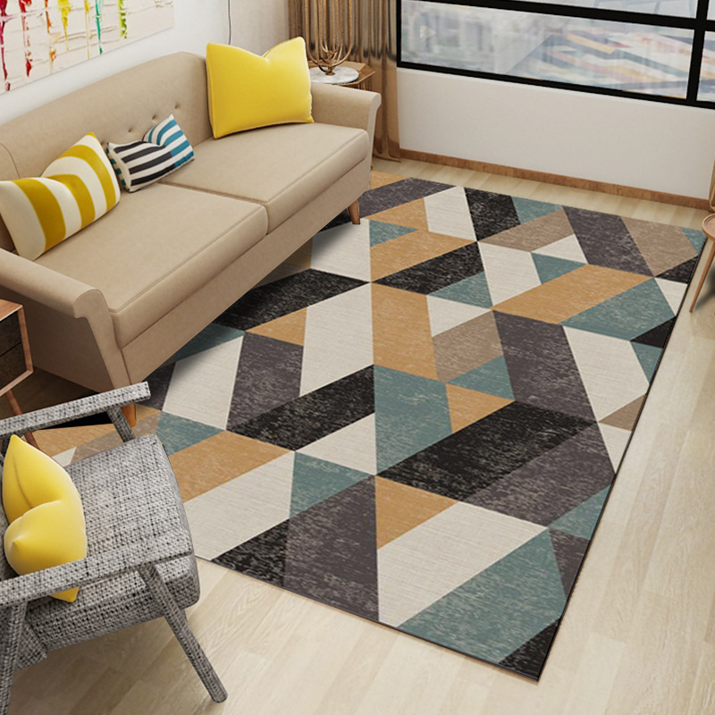 Alfombra nórdica sala de estar sofá mesa de café manta moderna minimalista Luz de lujo Casa dormitorio totalmente cubierto área grande puerta mat image 5